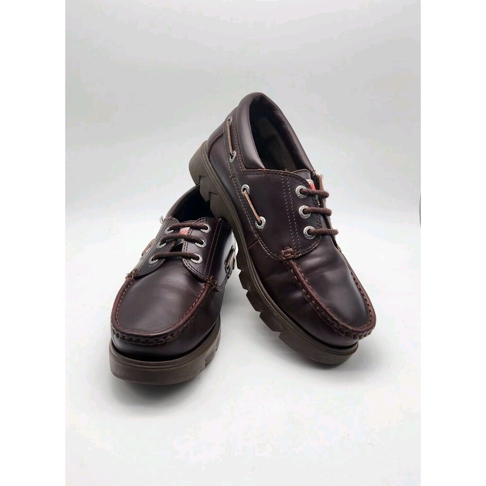 Kickers Brown Lennon Genuine Moccasins BoatShoe Genuine Leather AM Mens Size 11.